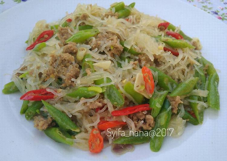 Bagaimana meracik Tumis Buncis Bihun Daging #kitaberbagi, Sempurna