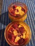 Tortitas de frambuesa y yogurt