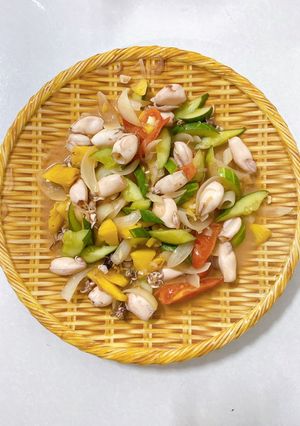 Hình của món Mực xào.