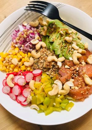 Une photo de Buddha Bowl au Saumon