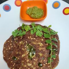 A picture of Green mung dal handvo (Pancake).