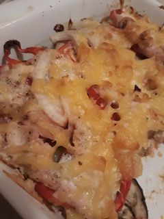 Фото Картошка под овощами (с курицей).