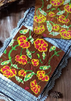 Foto resep Rainbow Cake motif bunga