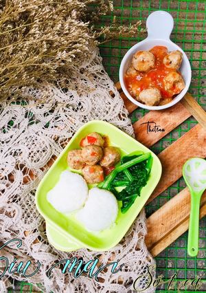 Hình của món Xíu mại sốt cà chua.