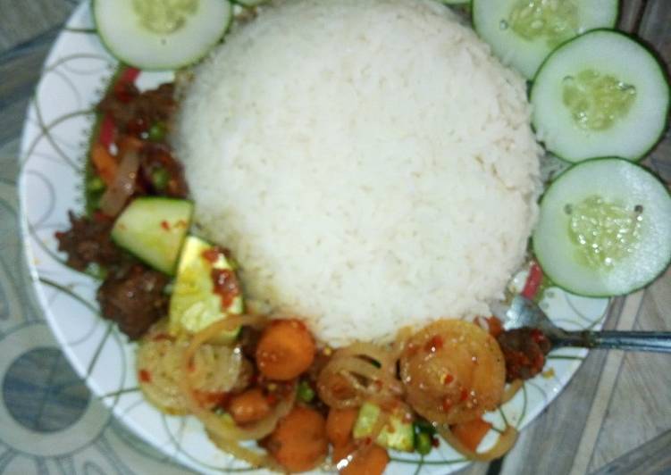 Recipe of Any-night-of-the-week White rice and veggies