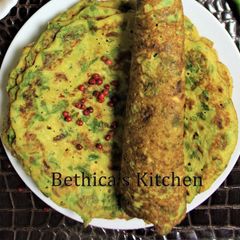 A picture of Mixed Dal & Palak Cheela.