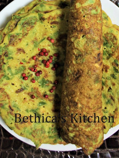 A picture of Mixed Dal & Palak Cheela.