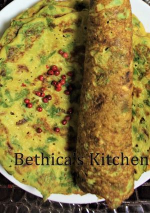 A picture of Mixed Dal & Palak Cheela.