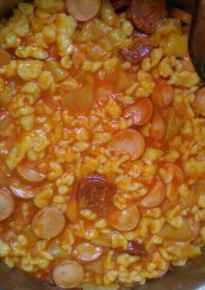 Lecsós nokedli🍲 recept fotója