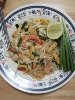 A picture of Pad Thai with Three-Flavor Sauce (Easy Thai Food).