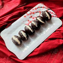 A picture of Cream Jamun Mithai.