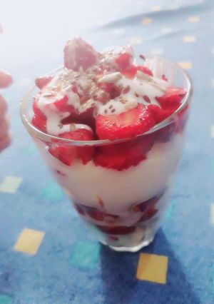 Una foto de Yogurth natural casero