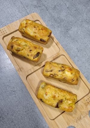 Une photo de Mini cake courgettes chèvre