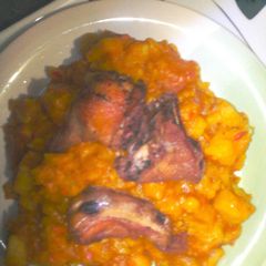 A picture of Yam and potato porridge.