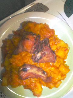 A picture of Yam and potato porridge.