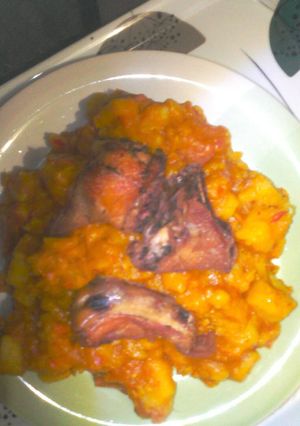 A picture of Yam and potato porridge.