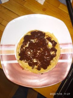Una foto de Crepes con plátano