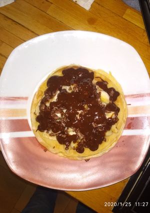 Una foto de Crepes con plátano