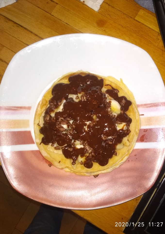 Una foto de Crepes con plátano