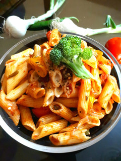 A picture of Penne Pasta in Arrabbiata sauce...