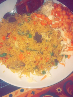 A picture of Fried rice with egg.