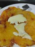 Patacones de banan@ verde con queso🍌🧀🥯