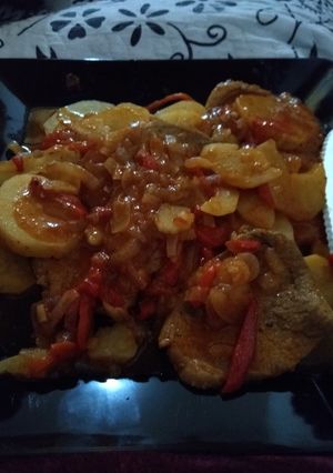 Una foto de Bifes a la criolla
