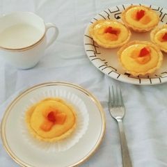 A picture of Mango Custard Tartlets.