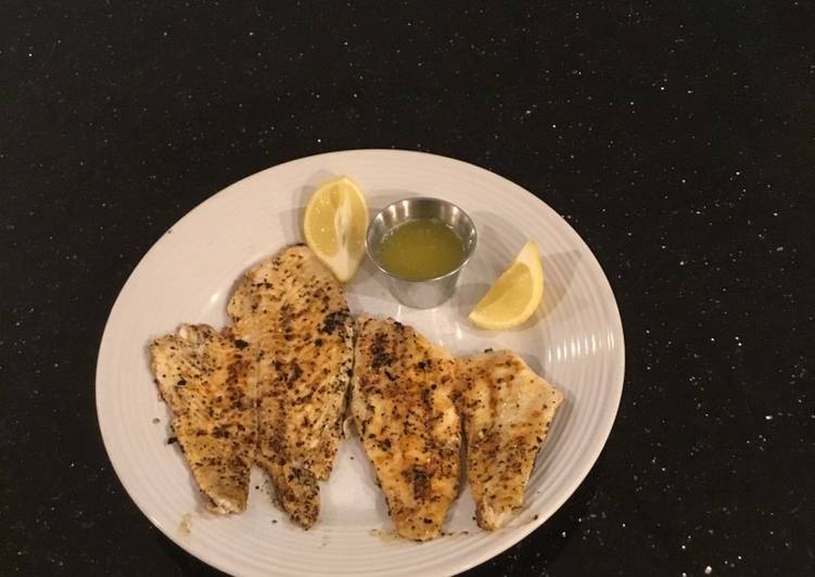 Steps to Cook Ultimate Grilled Fresh Flounder Fillets