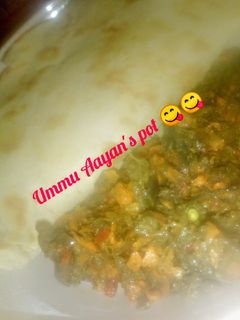 Chapati da miyar nikakken nama ainihin hoton girkin