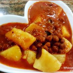 A picture of Whosayna’s Chana Masala/Bateta.