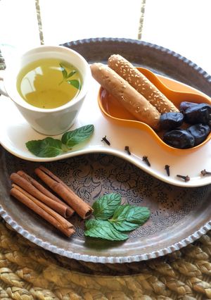 عکسی از دستور دمنوش نعنا و زنجبیل