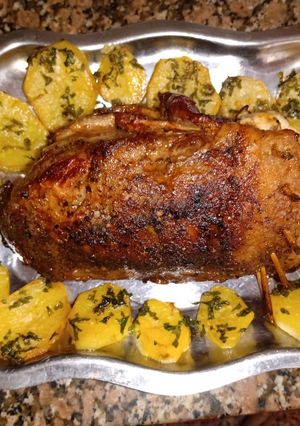 Una foto de Lomo relleno al horno con papas