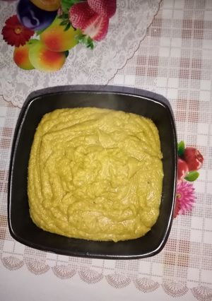 A picture of Chickpea, onion soup.