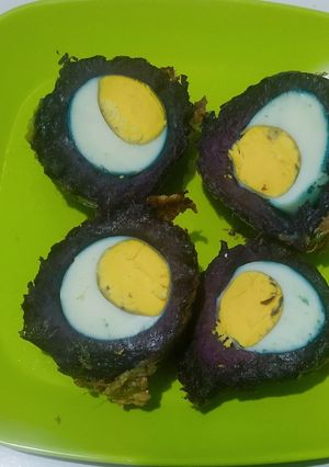 Foto resep Cilok Ubi Ungu goreng isi Telur