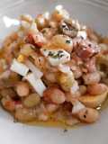 Ensalada de alubias a la Navarra con vinagreta de miel y mostaza