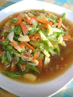 Foto resep Tumis buncis wortel jagung muda(putren)