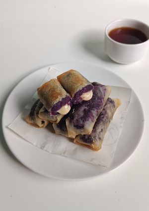 Foto resep Goguma cheese flower toast