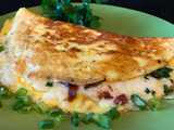 scallion cheese omelet