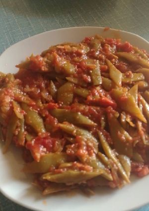 صورة لوصفة لوبيا بزيت