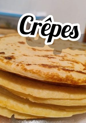 Una foto de Receta de Crêpes caseros dulces