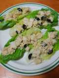 Ensalada de pollo con palmitos y aceitunas