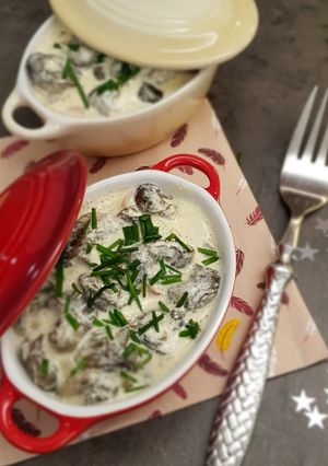 Une photo de °blanquette d'escargots à la vanille °