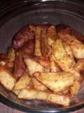 Chorisos con papas al horno
