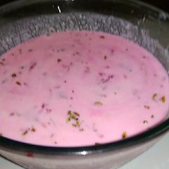 A picture of Beetroot Raita.