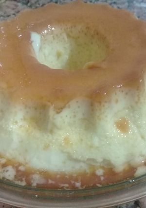 Una foto de Flan
