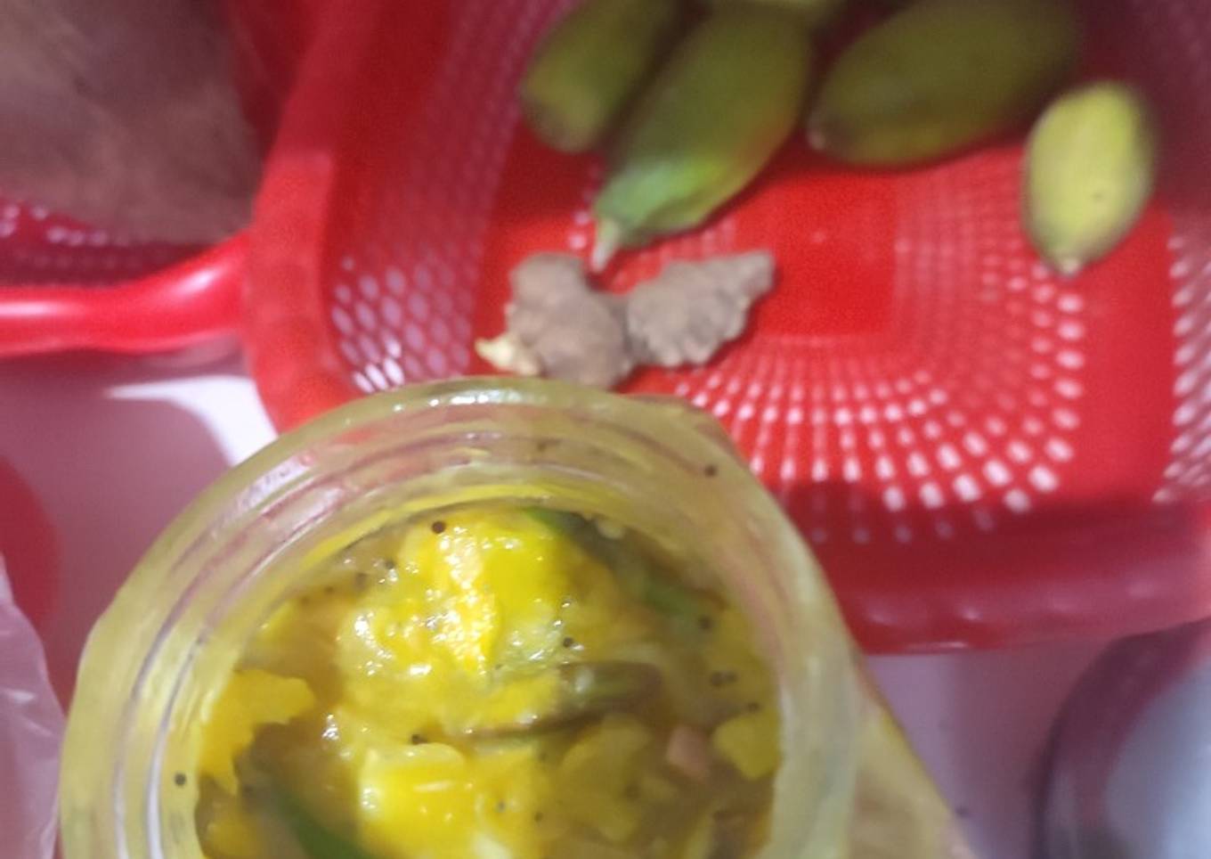 #cook pad india#seasonal achar Lime,green chilli,ginger pickle