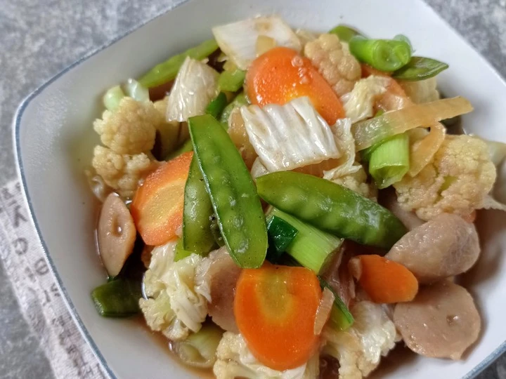 Easy Steps Prepare Recipes Capcay kuah kental the Can Spoil the Tongue So Delicious.