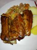 Costillas a baja temperatura laqueadas en salsa de cerveza