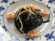 Una foto de spaghetti gamba